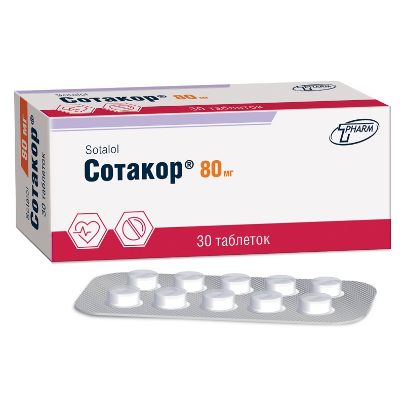 СОТАКОР (табл. 80 мг  №10х3)