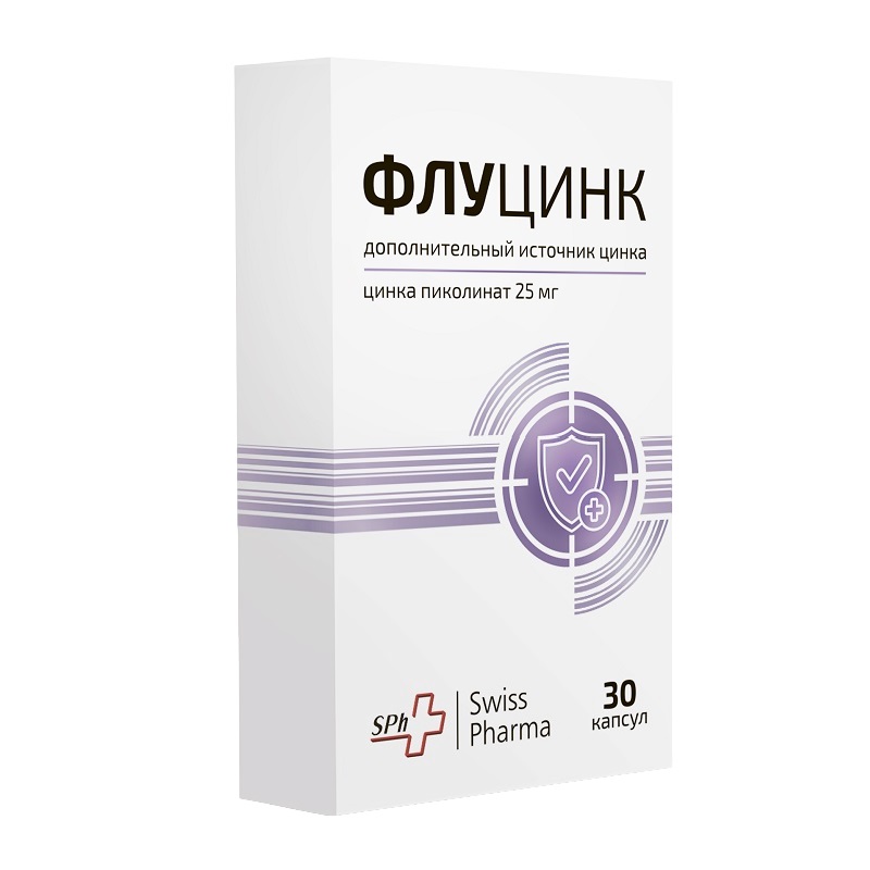Флуцинк с длительным высвобождением действующих веществ (БАД) (капс. 425 мг  №30)