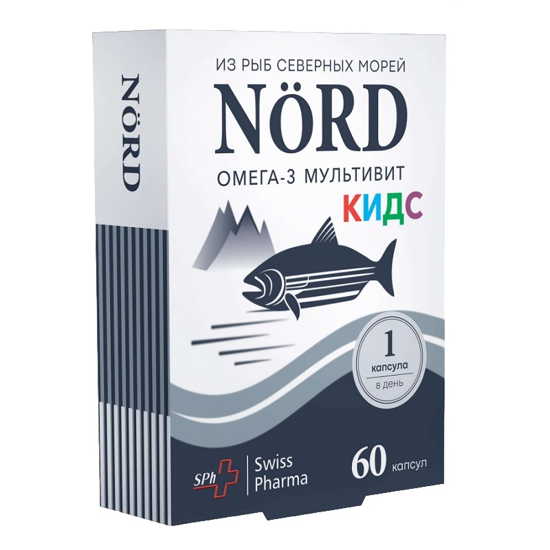 НОРД (БАД) (Омега-3 Мультивит Кидс   капс. 760 мг №60)