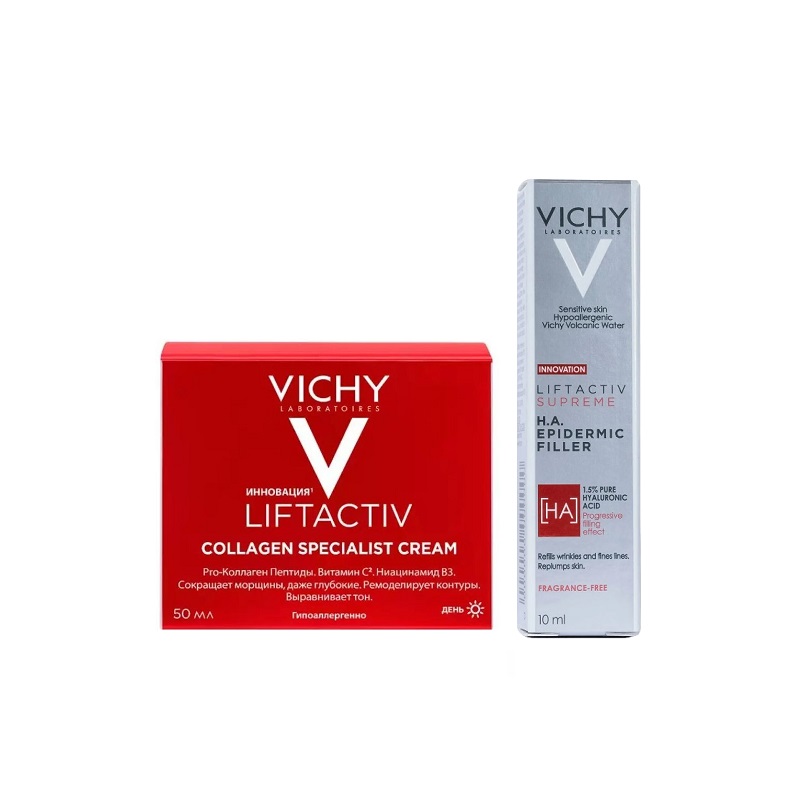 Vichy Набор LIFTACTIV COLLAGEN SPECIALIST CREAM Крем коллаген Специал. с усил.формул.50мл+Сыв.-филлер 10мл